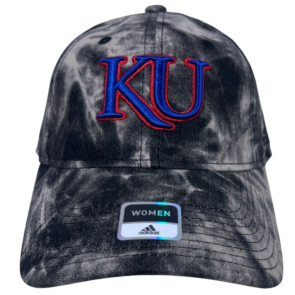 Adidas KU Jayhawks‎ Hat Women's Baseball Cap Tie Dye Adjustable OSFA - Picture 1 of 7